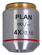 fényképe Levenhuk MED 4x végtelen-plan-akromatikus objektív