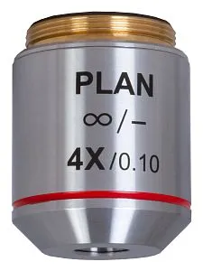 fényképe Levenhuk MED 4x végtelen-plan-akromatikus objektív