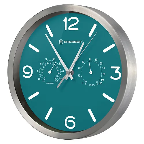 fotója Bresser MyTime DCF Hő/Higro falióra 25 cm, benzinkék