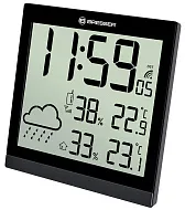 képe Bresser TemeoTrend JC LCD RC időjárás állomás (falióra), fekete