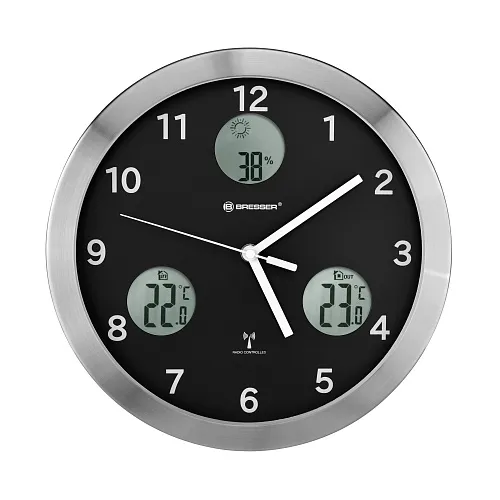 képe Bresser MyTime io falióra 30 cm, fekete,  1