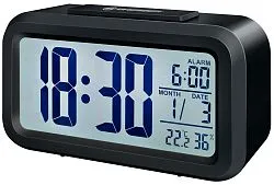 képe Bresser MyTime Duo LCD ébresztőóra, fekete