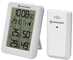 6463664 Bresser MyClimate hő / higrométeróra, fehér