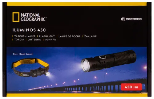 fotója Bresser National Geographic ILUMINOS 450 LED zseblámpa fejpánttal,  12