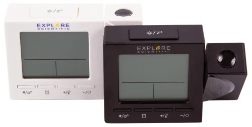 fényképe Explore Scientific RC digitális kivetítős óra beltéri hőmérséklettel, fekete,  4
