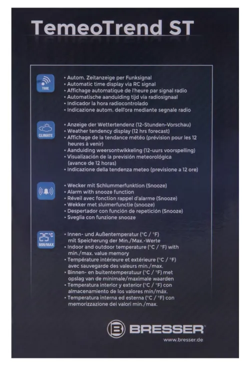 fotója Bresser TemeoTrend ST RC időjárás állomás, fekete,  12
