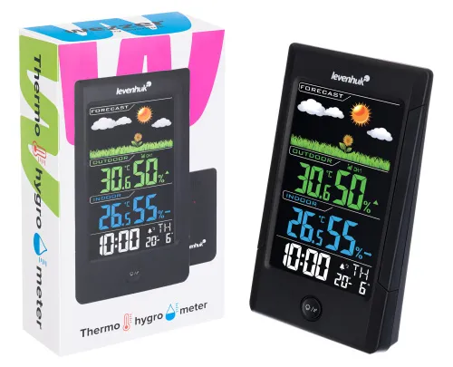 képe Levenhuk Wezzer Teo TH40 hőmérséklet- és páratartalom-mérő,  3