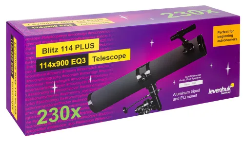 6463664 Levenhuk Blitz 114 PLUS teleszkóp,  12