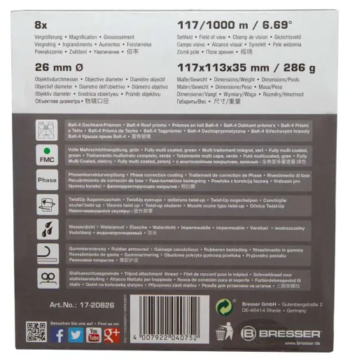 fotója Bresser Pirsch 8x26 kétszemes távcső,  13