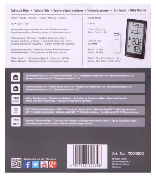 fotója Bresser Temp időjárás állomás,  10