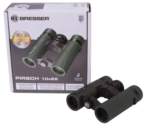 6463664 Bresser Pirsch 10x26 kétszemes távcső,  10