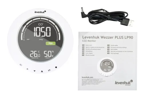 6463664 Levenhuk Wezzer PLUS LP90 CO₂ érzékelő,  3