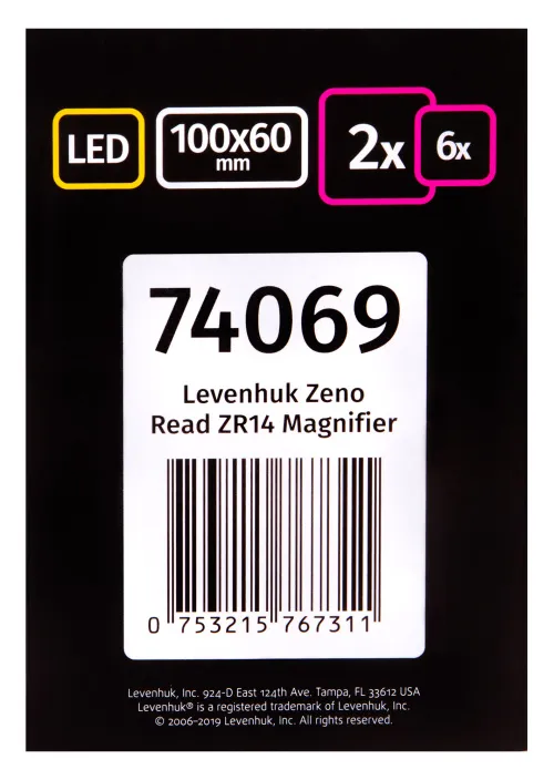 6463664 Levenhuk Zeno Read ZR14 nagyító,  14