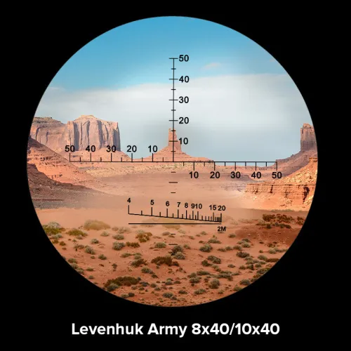 képe Levenhuk Army 8x40 kétszemes távcső irányzékkal,  4