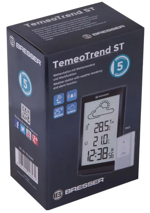 fotója Bresser TemeoTrend ST RC időjárás állomás, fekete,  10