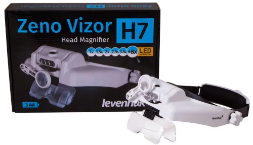 6463664 Levenhuk Zeno Vizor H7 fejre rögzíthető nagyító,  10