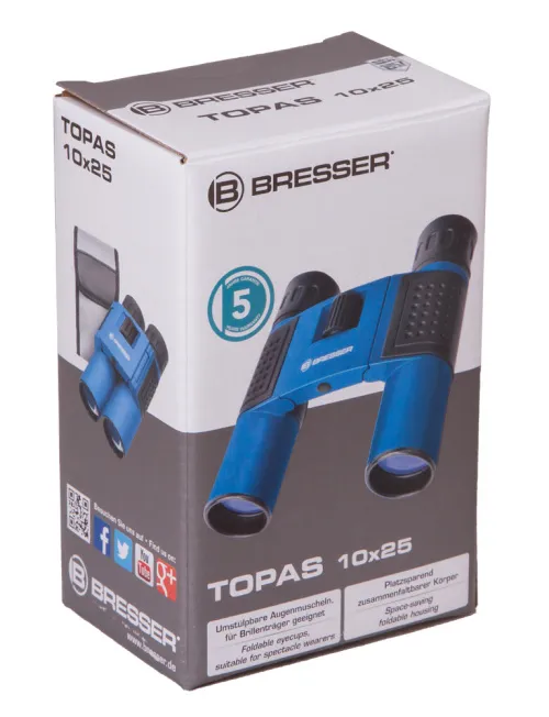 képe Bresser Topas 10x25 kétszemes távcső,  8