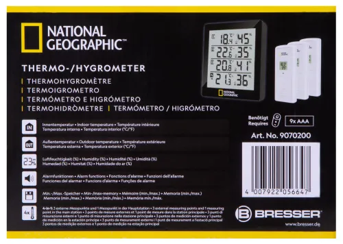 fényképe Bresser National Geographic hőmérő / higrométer, fekete,  12