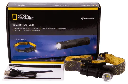 fotója Bresser National Geographic ILUMINOS 450 LED zseblámpa fejpánttal,  2