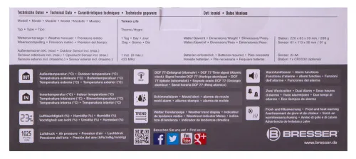 képe Bresser Temeo Life színes kijelzős időjárás állomás, fekete,  11