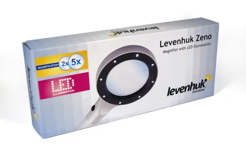 képe Levenhuk Zeno 400 LED-es nagyító, 2/4x, 88/21 mm, fém,  2