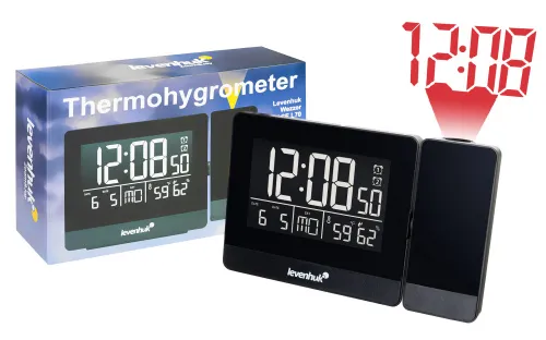 képe Levenhuk Wezzer BASE L70 hőmérő kivetítővel és órával,  2