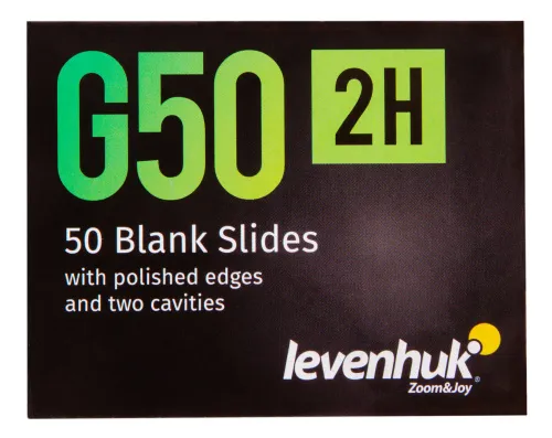 képe Levenhuk G50 2H dupla üreges üres tárgylemez (50 darab),  8