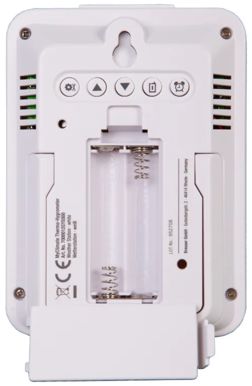 6463664 Bresser MyClimate hő / higrométeróra, fehér,  9