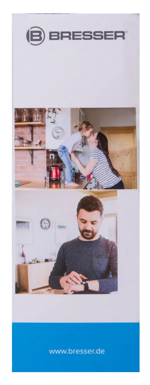 6463664 Bresser MyTime Bath vízálló fali óra, fehér,  10