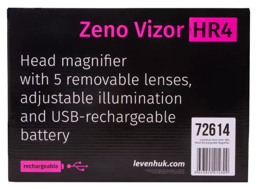 6463664 Levenhuk Zeno Vizor HR4 fejre rögzíthető, tölthető nagyító,  13