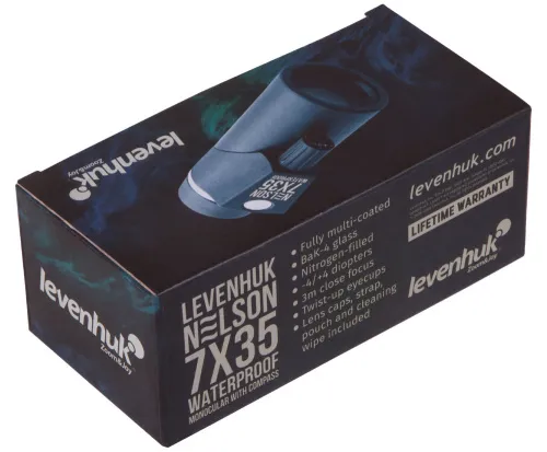 képe Levenhuk Nelson 7x35 egyszemes távcső hajszálkereszttel és iránytűvel,  9