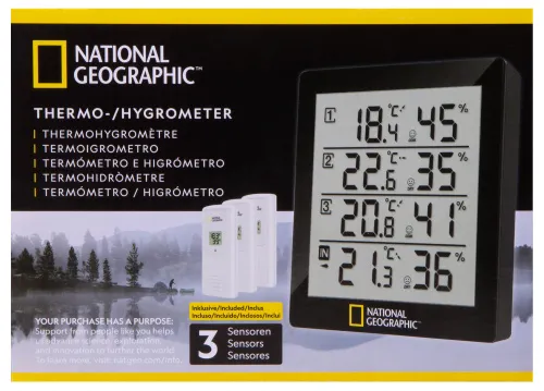 fényképe Bresser National Geographic hőmérő / higrométer, fekete,  11