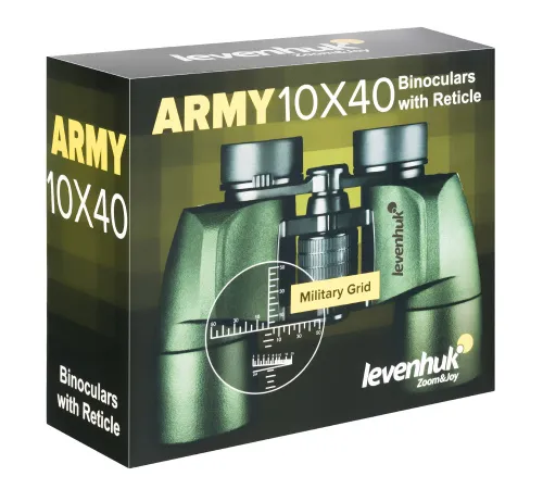 fényképe Levenhuk Army 10x40 kétszemes távcső irányzékkal,  14
