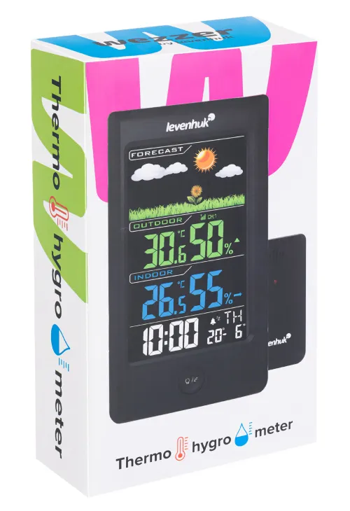 képe Levenhuk Wezzer Teo TH40 hőmérséklet- és páratartalom-mérő,  9