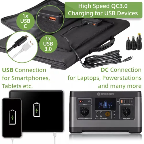 fényképe Bresser 120 Wattos mobil napelemes töltő, USB-vel,  7
