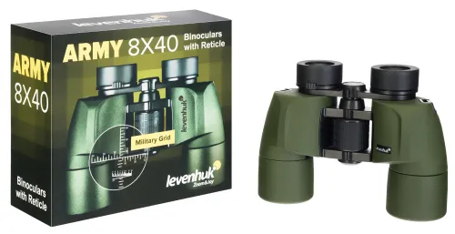 képe Levenhuk Army 8x40 kétszemes távcső irányzékkal,  6