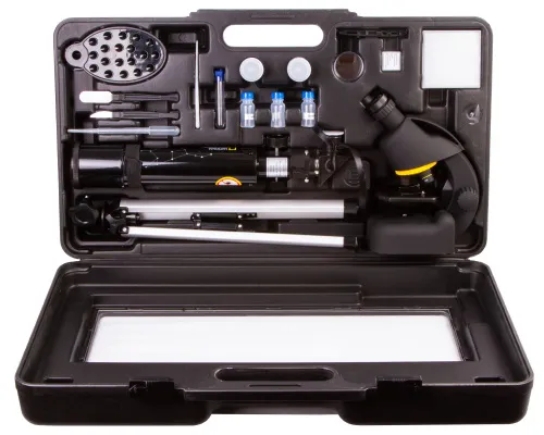 6463664 Bresser National Geographic készlet: 50/360 AZ teleszkóp és 40x–640x mikroszkóp,  3