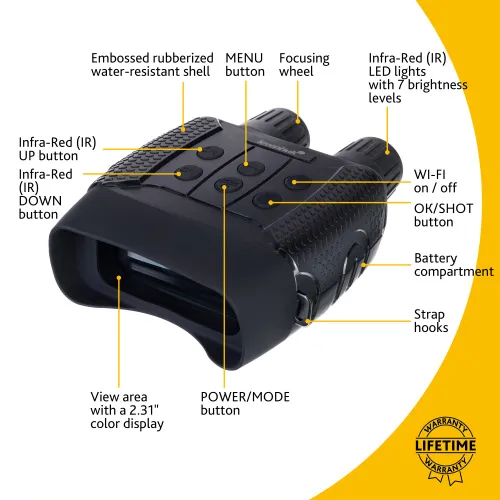 fényképe Levenhuk Halo 13X Wi-Fi digitális éjjellátó kétszemes távcső,  13