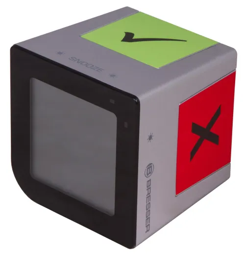 képe Bresser FlipMe asztali ébresztőóra, ezüst,  5