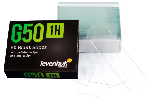 fotója Levenhuk G50 1H egy üreges üres tárgylemez (50 darab),  2