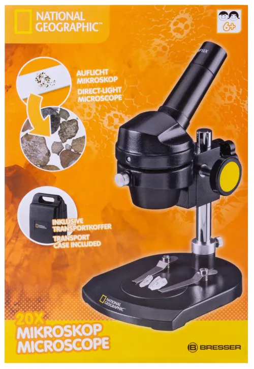 képe Bresser National Geographic 20x mikroszkóp, monokuláris,  14