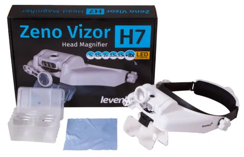 6463664 Levenhuk Zeno Vizor H7 fejre rögzíthető nagyító,  2