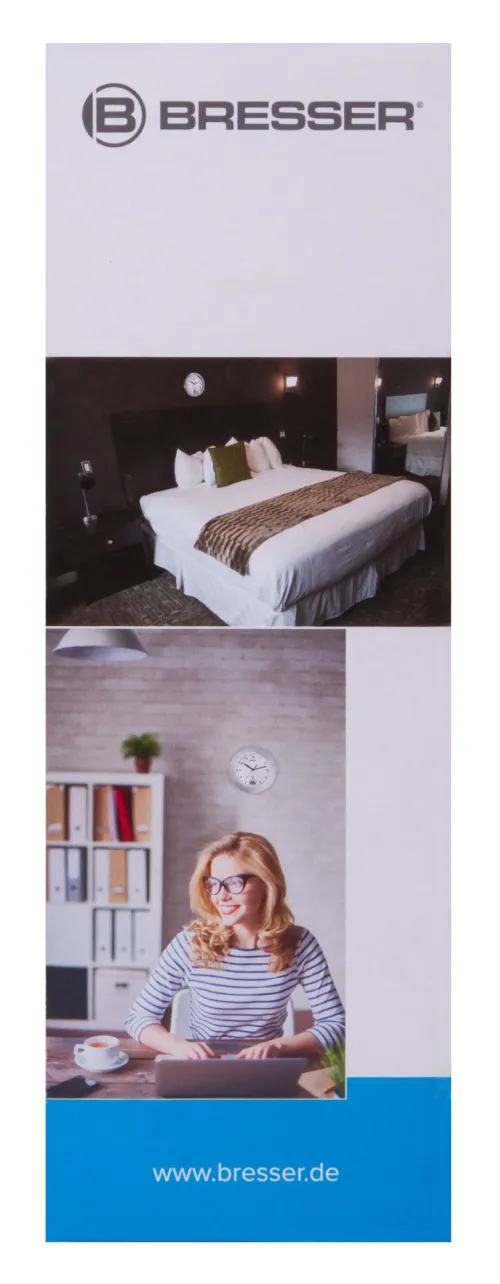 6463664 Bresser MyTime Bath vízálló fali óra, fehér,  9