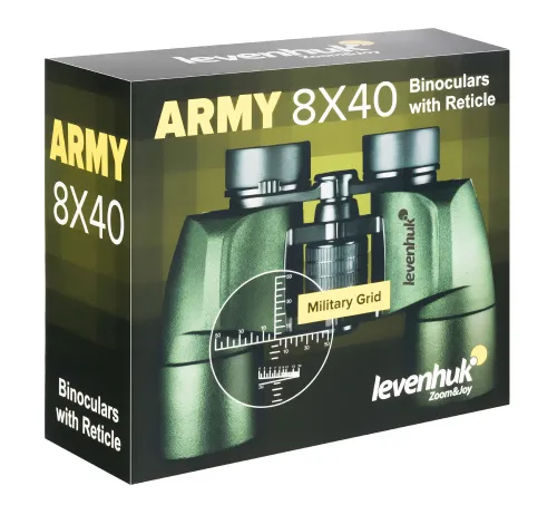képe Levenhuk Army 8x40 kétszemes távcső irányzékkal,  14