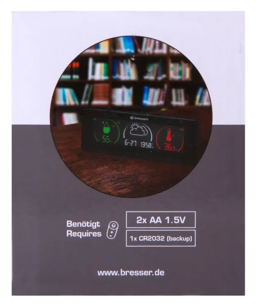 képe Bresser Temeo Life színes kijelzős időjárás állomás, fekete,  13