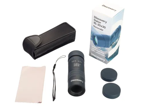 6463664 Levenhuk Discovery Gator 10–30x30-as egyszemes távcső,  4