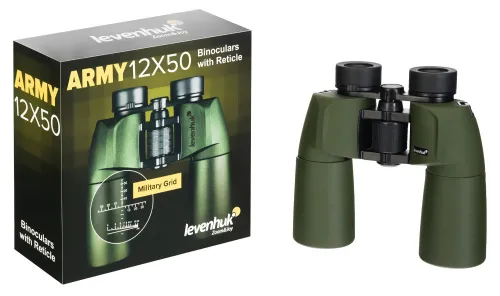 képe Levenhuk Army 12x50 kétszemes távcső irányzékkal,  6