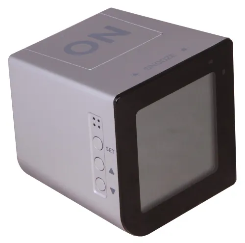 képe Bresser FlipMe asztali ébresztőóra, ezüst,  3