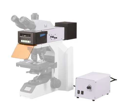 fényképe MAGUS Epi-FL04 LED Epi-fluoreszcens tartozék, fluoreszcens szűrőkockák FITC/ TRITC/DAPI,  10
