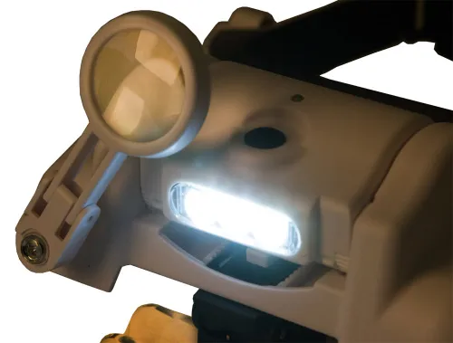 6463664 Levenhuk Zeno Vizor HR6 fejre rögzíthető, tölthető nagyító,  8